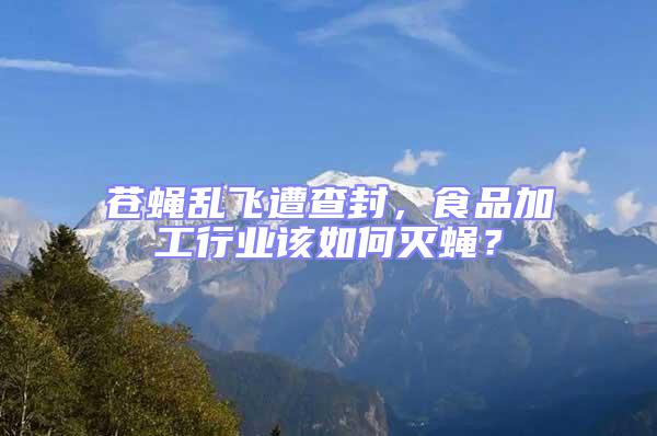 蒼蠅亂飛遭查封，食品加工行業(yè)該如何滅蠅？