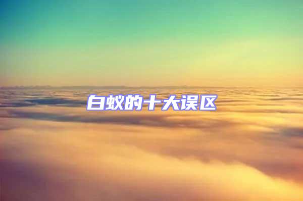 白蟻的十大誤區