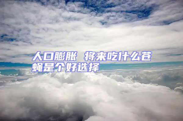 人口膨脹 將來吃什么蒼蠅是個(gè)好選擇