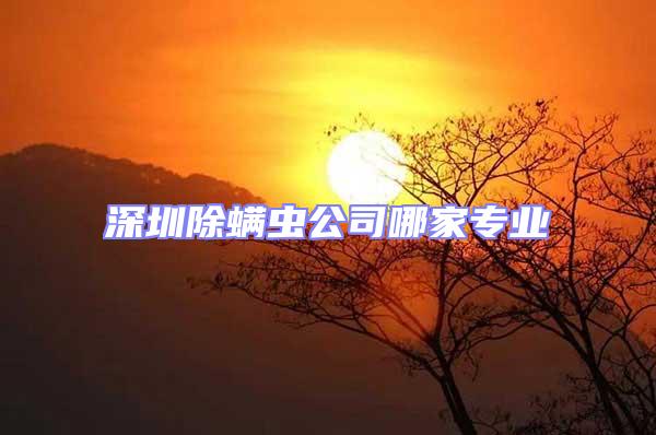 深圳除螨蟲公司哪家專業