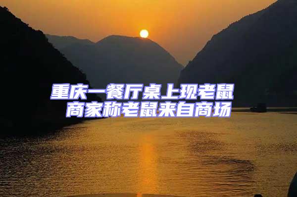 重慶一餐廳桌上現老鼠 商家稱老鼠來自商場