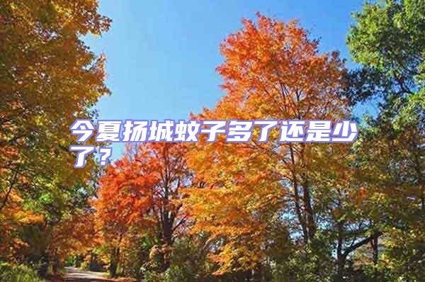 今夏揚城蚊子多了還是少了？
