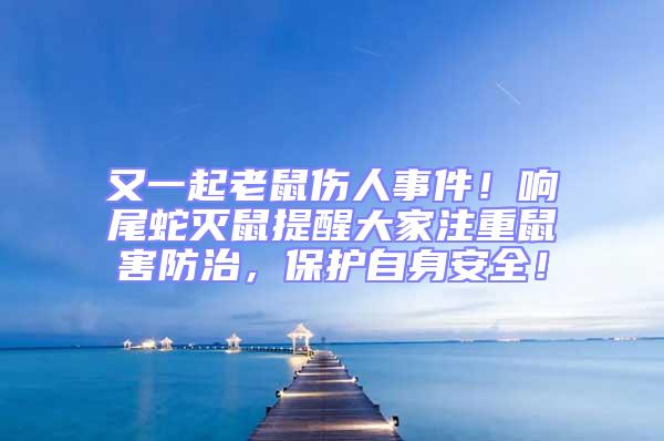 又一起老鼠傷人事件！響尾蛇滅鼠提醒大家注重鼠害防治，保護(hù)自身安全！