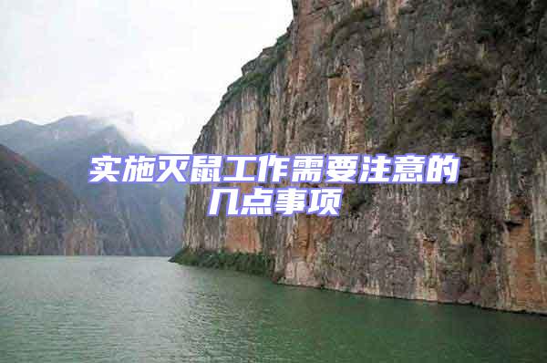 實(shí)施滅鼠工作需要注意的幾點(diǎn)事項(xiàng)