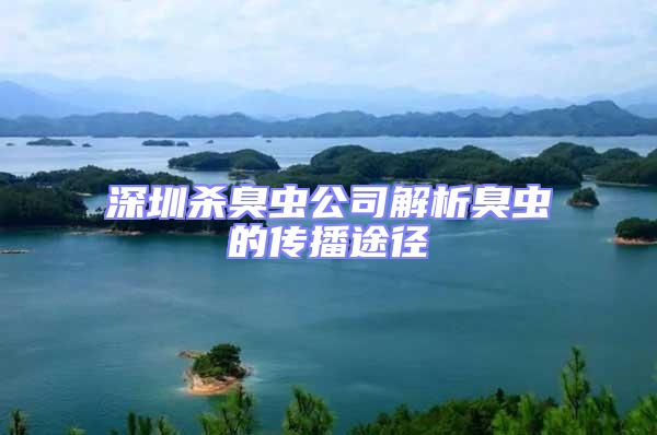 深圳殺臭蟲公司解析臭蟲的傳播途徑