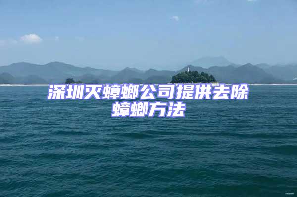 深圳滅蟑螂公司提供去除蟑螂方法