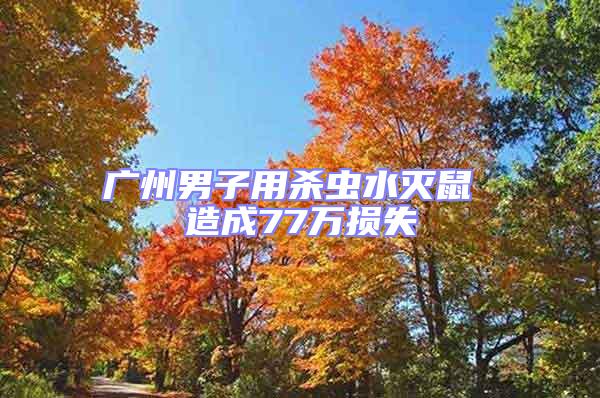 廣州男子用殺蟲(chóng)水滅鼠 造成77萬(wàn)損失