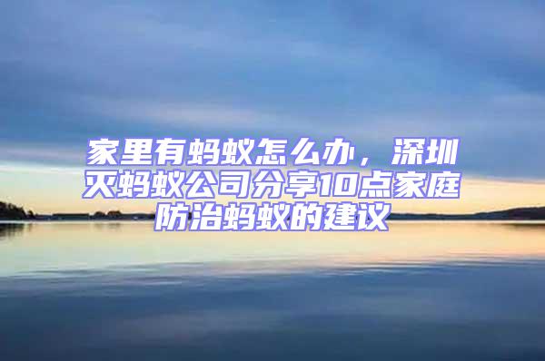 家里有螞蟻怎么辦，深圳滅螞蟻公司分享10點家庭防治螞蟻的建議