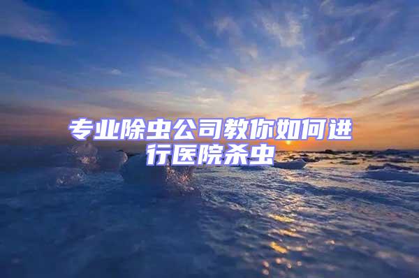 專業(yè)除蟲公司教你如何進行醫(yī)院殺蟲