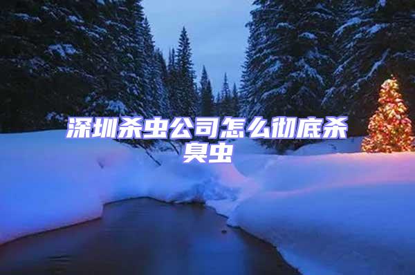 深圳殺蟲(chóng)公司怎么徹底殺臭蟲(chóng)