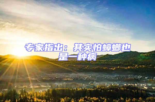 專家指出：其實(shí)怕蟑螂也是一種病