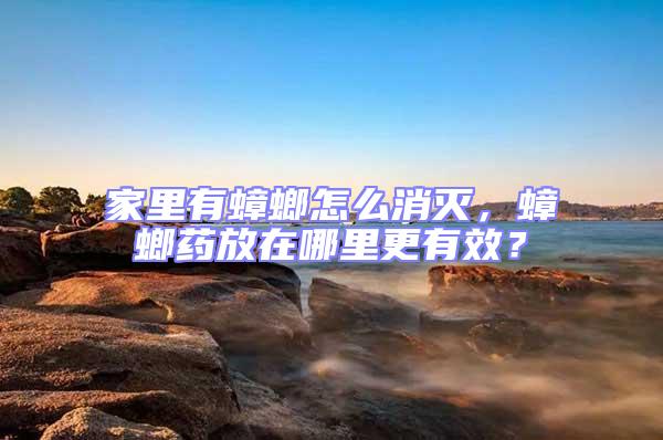 家里有蟑螂怎么消滅，蟑螂藥放在哪里更有效？