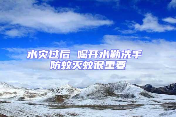 水災過后 喝開水勤洗手 防蚊滅蚊很重要