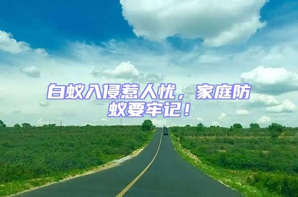白蟻入侵惹人憂，家庭防蟻要牢記！