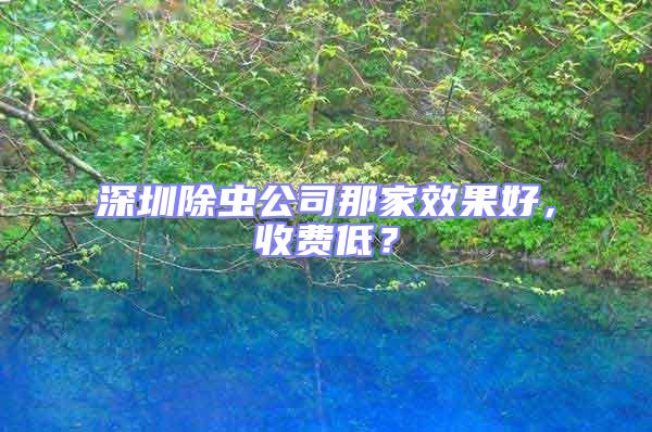 深圳除蟲公司那家效果好，收費低？