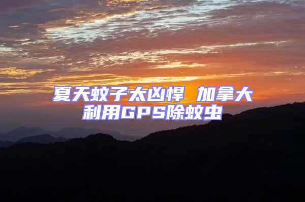 夏天蚊子太兇悍 加拿大利用GPS除蚊蟲