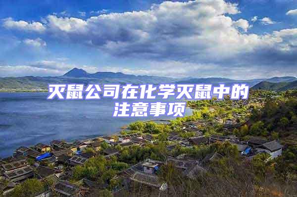 滅鼠公司在化學滅鼠中的注意事項