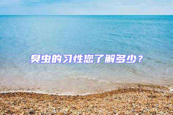 臭蟲的習性您了解多少？