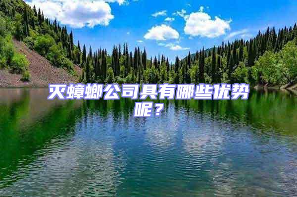 滅蟑螂公司具有哪些優勢呢？