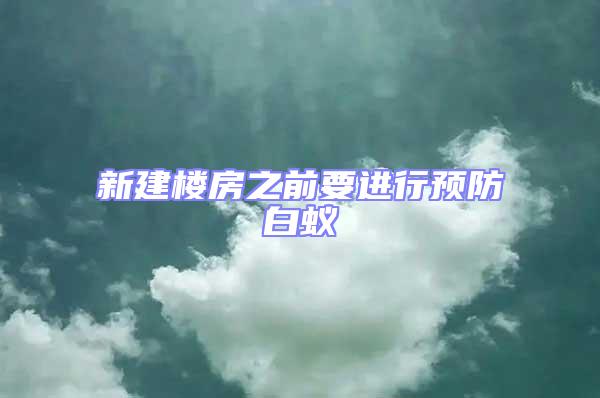 新建樓房之前要進行預防白蟻