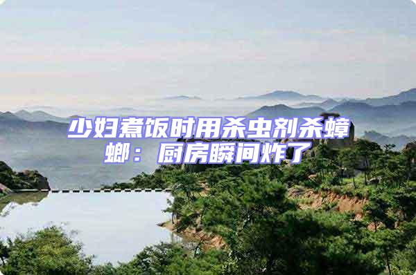 少婦煮飯時(shí)用殺蟲劑殺蟑螂：廚房瞬間炸了