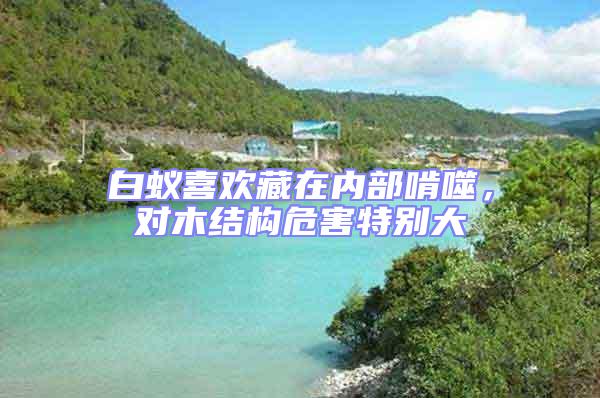 白蟻喜歡藏在內部啃噬，對木結構危害特別大