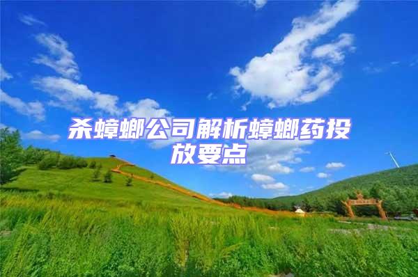 殺蟑螂公司解析蟑螂藥投放要點