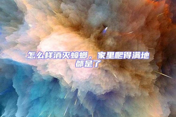 怎么樣消滅蟑螂，家里爬得滿地都是了