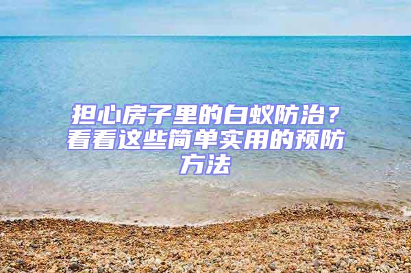 擔心房子里的白蟻防治？看看這些簡單實用的預防方法