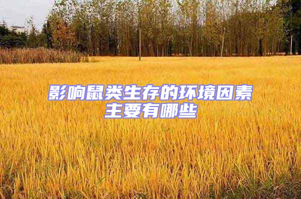 影響鼠類生存的環境因素主要有哪些