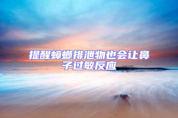 提醒蟑螂排泄物也會讓鼻子過敏反應(yīng)