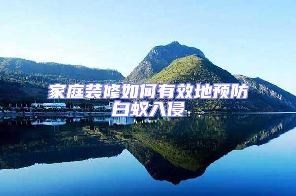 家庭裝修如何有效地預防白蟻入侵