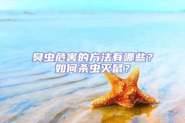 臭蟲危害的方法有哪些？如何殺蟲滅鼠？