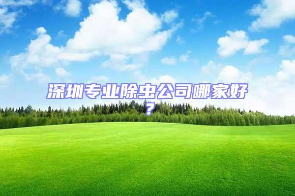 深圳專業除蟲公司哪家好？