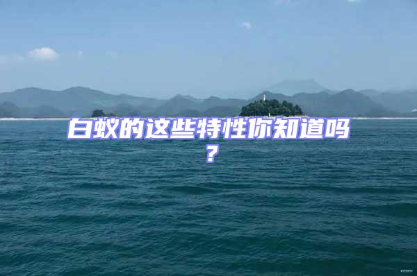 白蟻的這些特性你知道嗎？