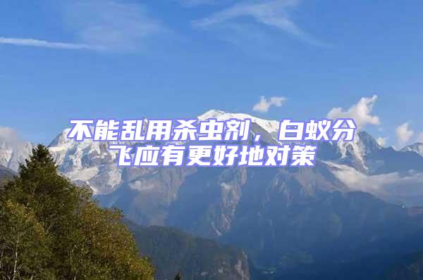 不能亂用殺蟲劑，白蟻分飛應有更好地對策