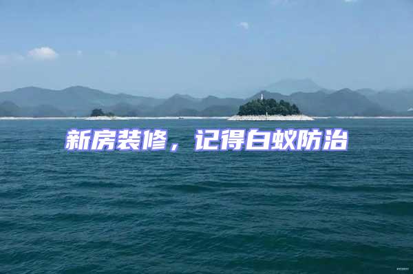 新房裝修，記得白蟻防治