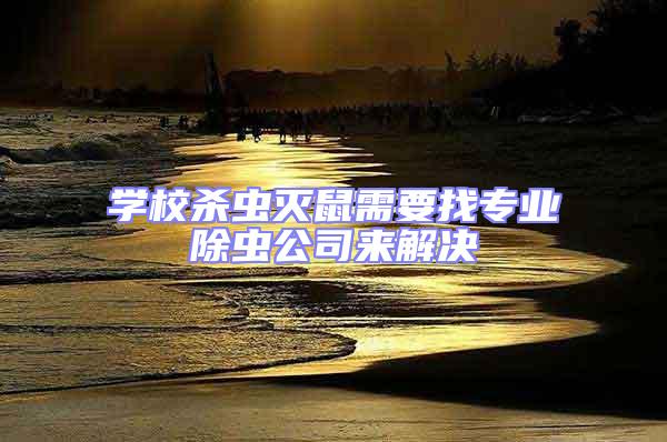 學校殺蟲滅鼠需要找專業(yè)除蟲公司來解決