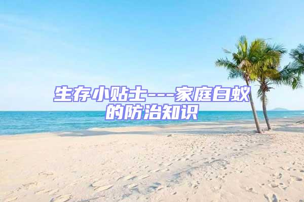 生存小貼士---家庭白蟻的防治知識(shí)
