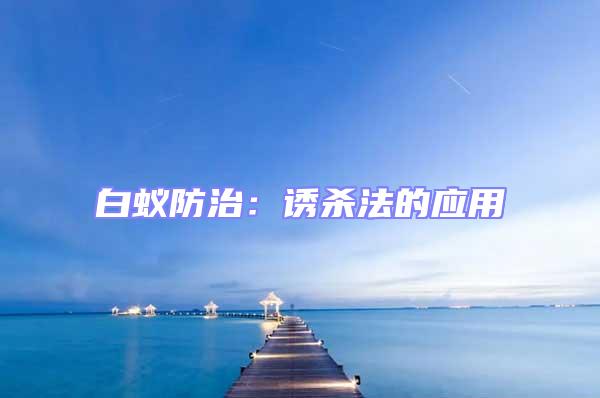 白蟻防治：誘殺法的應(yīng)用