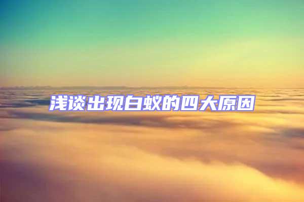 淺談出現(xiàn)白蟻的四大原因