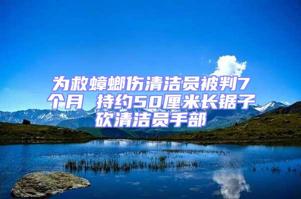 為救蟑螂傷清潔員被判7個月 持約50厘米長鋸子砍清潔員手部