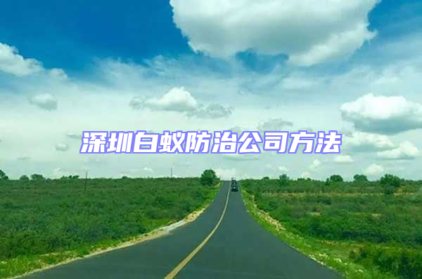 深圳白蟻防治公司方法