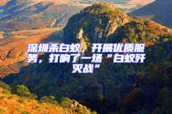 深圳殺白蟻，開展優(yōu)質(zhì)服務(wù)，打響了一場“白蟻殲滅戰(zhàn)”