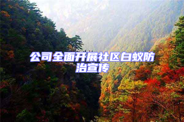 公司全面開展社區白蟻防治宣傳